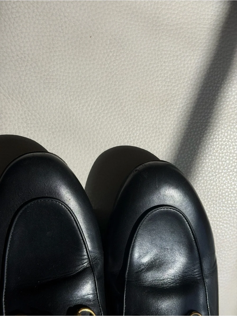 Gucci Black Leather Horsebit Backless Loafers